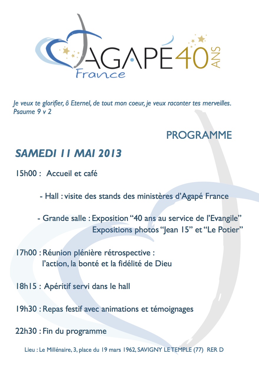 Programme du 11 mai