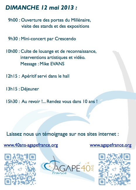  Programme 12 mai